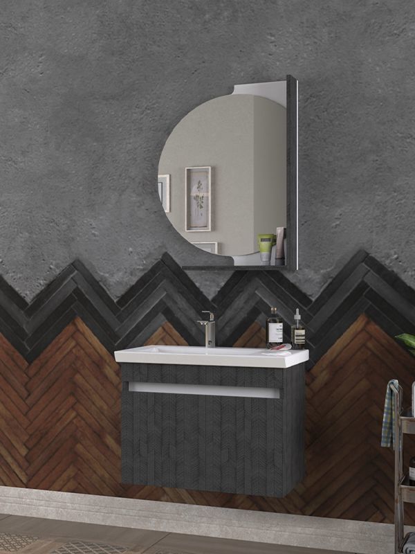 Biani York 70 cm Banyo Dolabı Renk Castel Grey