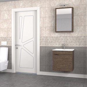 Biani Fix Loft 55 cm Banyo Dolabı Renk Aybe Kahve