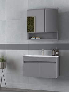  Biani Dalyan 80 cm Banyo Dolabı Renk Mat Gri