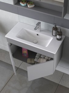  Biani Dalyan 80 cm Banyo Dolabı Renk Mat Gri