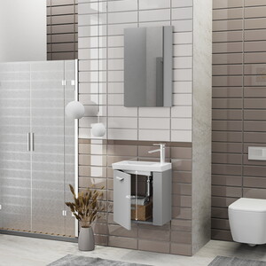  Biani Fix Minila 45 cm Mat Gri Banyo Dolabı