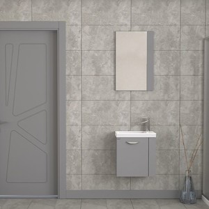 Biani Fix Minila 45 cm Mat Gri Banyo Dolabı