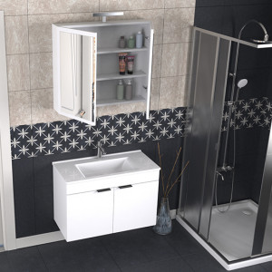  Biani Fix Loft 85 cm Banyo Dolabı Renk Mat Beyaz