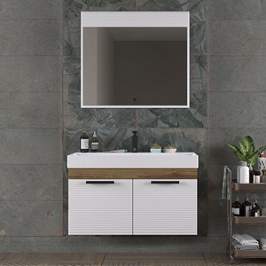 Pierre Cardin Norman 100 cm Antique White Banyo Dolabı Mat Beyaz