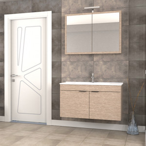  Biani Fix Loft 100 cm Banyo Dolabı Renk Aybe Bej