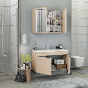  Biani Fix Loft 100 cm Banyo Dolabı Renk Aybe Bej