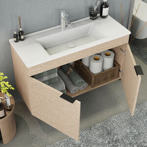  Biani Fix Loft 100 cm Banyo Dolabı Renk Aybe Bej