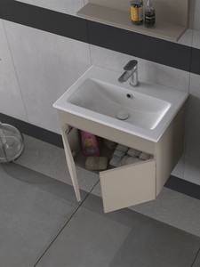  Biani Tome 60 cm Banyo Dolabı Renk Latte