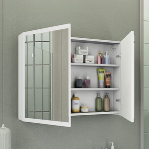  Biani Fix Loft 100 cm Banyo Dolabı Renk Mat Beyaz