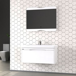 Pierre Cardin Pacific 105 cm Banyo Dolabı Parlak Beyaz