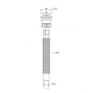  İzyapı 32 mm Körüklü Sifon 2 Parça