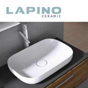  Lapino Premium 60 cm Tezgah Üstü Lavabo Beyaz Renk