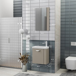  Biani Fix Minila 45 cm Latte Banyo Dolabı