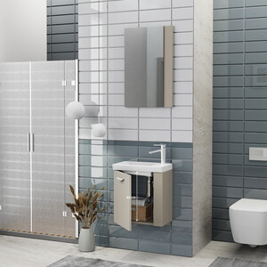  Biani Fix Minila 45 cm Latte Banyo Dolabı