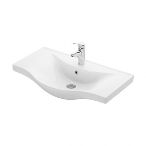Lapino Basic 80 cm Konsollu Lavabo Beyaz