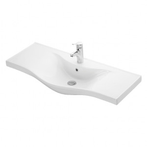Lapino Basic 100 cm Konsollu Lavabo Beyaz