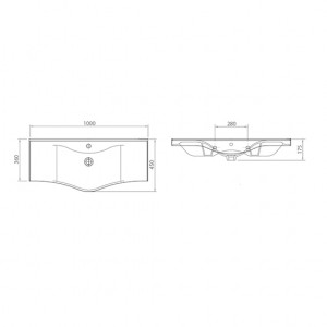  Lapino Basic 100 cm Konsollu Lavabo Beyaz