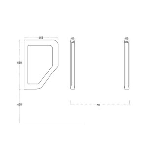  Lucco Loop 45 cm Pisuvar Ara Bölme Siyah