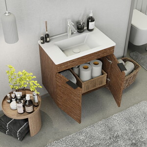  Biani Fix Loft 65 cm Banyo Dolabı Renk Aybe Kahve