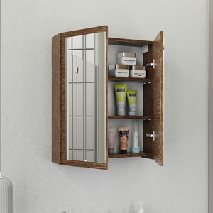  Biani Fix Loft 65 cm Banyo Dolabı Renk Aybe Kahve