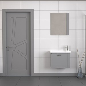  Biani Fix Maxila 60 cm Mat Gri Banyo Dolabı