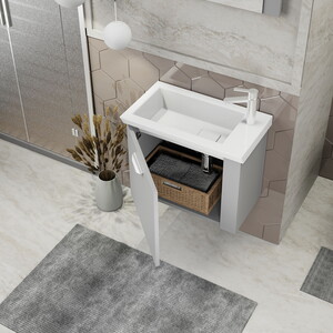 Biani Fix Maxila 60 cm Mat Gri Banyo Dolabı