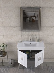  Biani Nile 85 cm Banyo Dolabı Renk Antique White Chrome