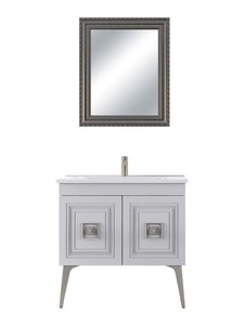  Biani Nile 85 cm Banyo Dolabı Renk Antique White Chrome