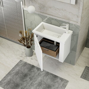  Biani Fix Maxila 60 cm Mat Beyaz Banyo Dolabı