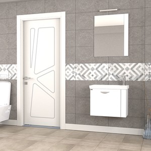  Biani Fix Maxila 60 cm Mat Beyaz Banyo Dolabı