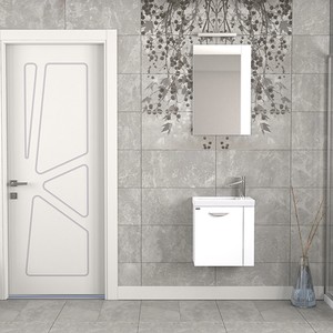 Biani Fix Minila 45 cm Mat Beyaz Banyo Dolabı