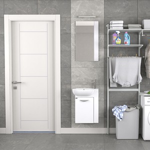 Biani Fix Midila 45 cm Mat Beyaz Banyo Dolabı