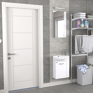  Biani Fix Midila 45 cm Mat Beyaz Banyo Dolabı