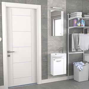  Biani Fix Midila 45 cm Parlak Beyaz Banyo Dolabı