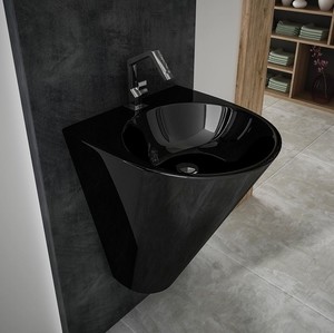  Lucco Garcia 48 cm Monoblok Lavabo Siyah 