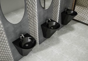  Lucco Garcia 48 cm Monoblok Lavabo Siyah 