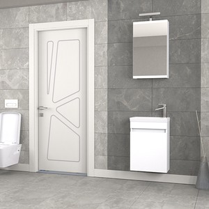 Biani Fix Edremit 45 cm Mat Beyaz  Banyo Dolabı