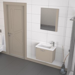  Biani Fix Maxila 60 cm Latte Banyo Dolabı