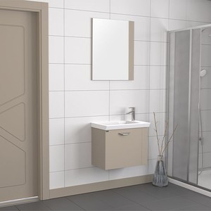  Biani Fix Maxila 60 cm Latte Banyo Dolabı