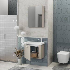  Biani Fix Maxila 60 cm Latte Banyo Dolabı