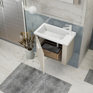  Biani Fix Maxila 60 cm Latte Banyo Dolabı