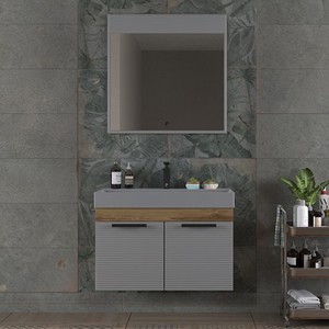 Pierre Cardin Norman 85 cm Matt Anthracite Banyo Dolabı Mat Antrasit