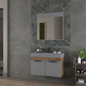  Pierre Cardin Norman 85 cm Matt Anthracite Banyo Dolabı Mat Antrasit