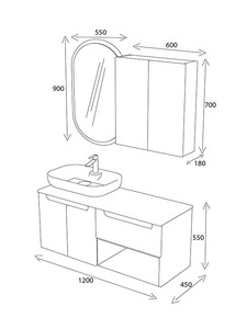  Biani Katia 120 cm Banyo Dolabı Renk Mat Beyaz