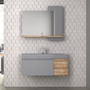 Pierre Cardin Zen 100 cm Matt Anthracite Olive Banyo Dolabı Mat Antrasit Olive