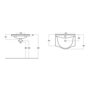  Sanovit Albatros 65 cm Konsollu Lavabo Beyaz