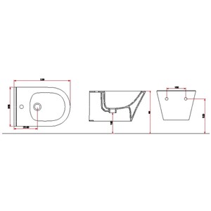  Lucco Avva 53 cm Rim Art Asma Bide Kırmızı