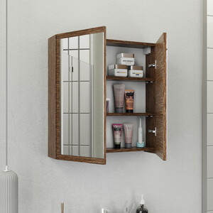  Biani Fix Loft 75 cm Banyo Dolabı Renk Aybe Kahve