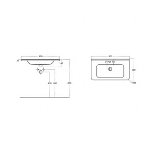  Sanovit Urban 80 cm Konsollu lavabo Beyaz Renk