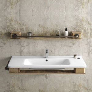 Sanovit Urban 105 cm Konsollu Lavabo Beyaz Renk